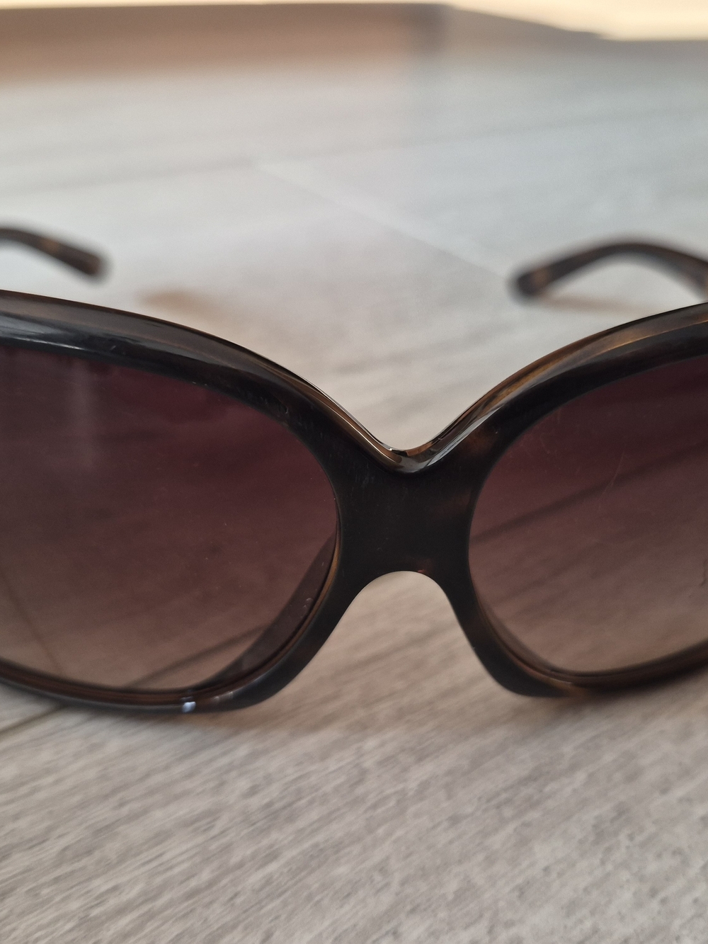 Prada SPR 25N Oversized Tortoiseshell Sunglasses 61mm Made in Italy